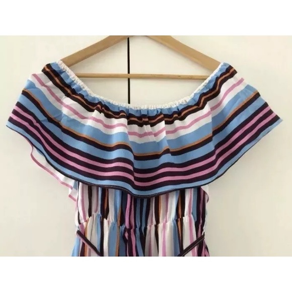 ASOS maternity Striped Off Shoulder Maxi Dress 6 - Picture 4 of 6